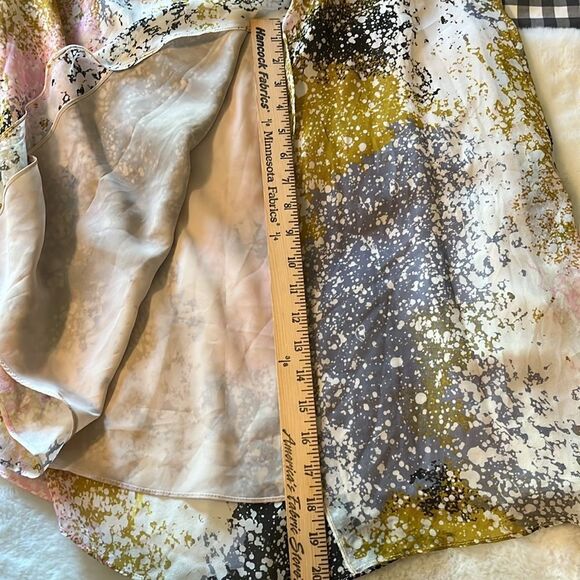 New! Diane von Furstenberg Jade SILK Skirt in Stella Fresco Rock Size M - Picture 13 of 16